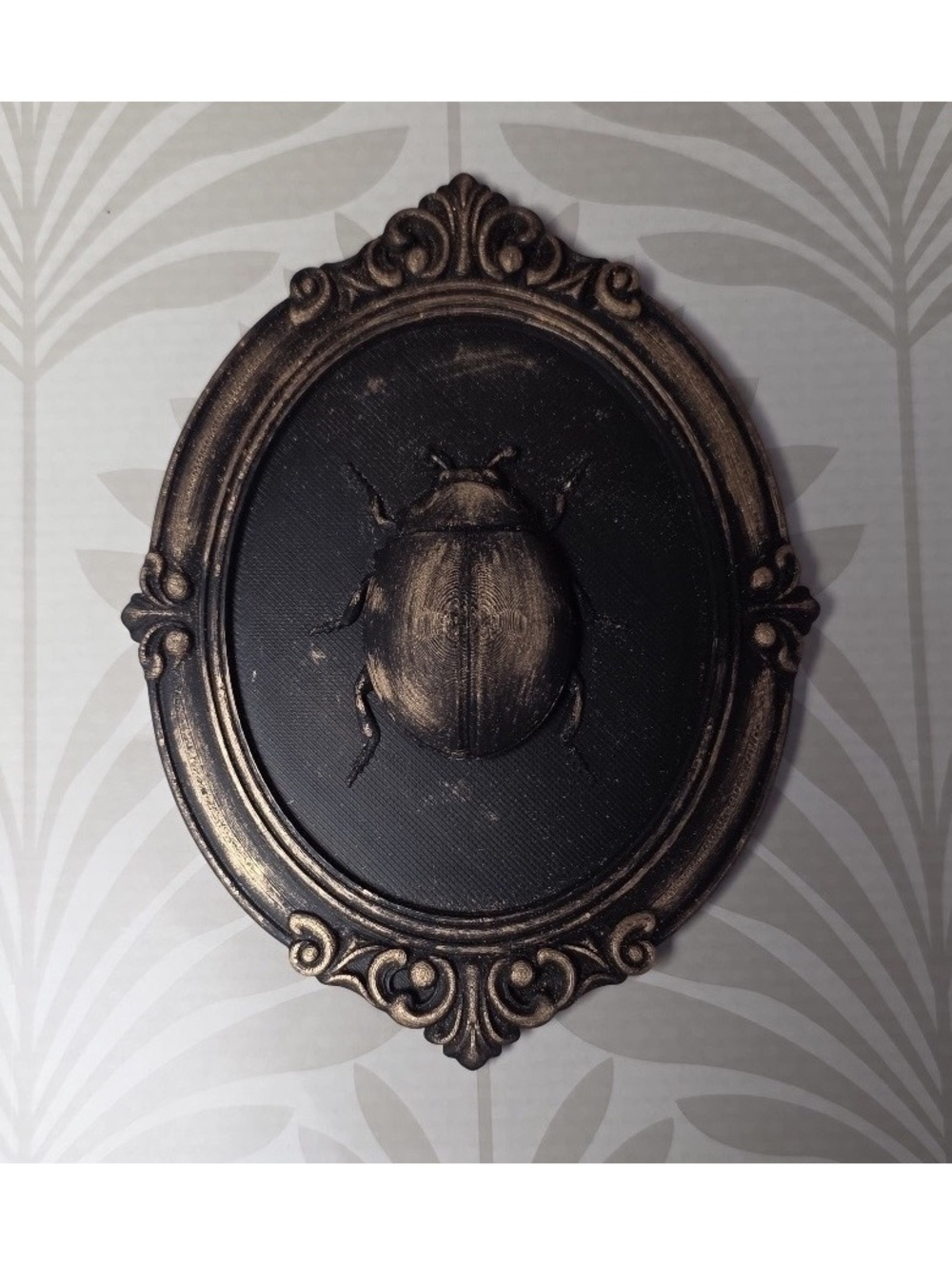 Vintage inspired Golden Beetle 3D Wall Art Y2K cod184